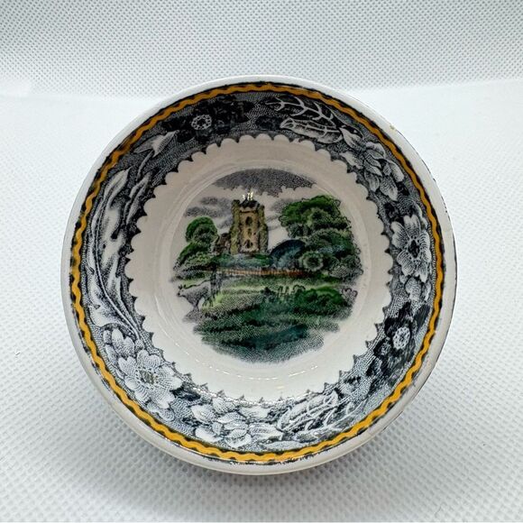 Vintage 1950s Wood and Sons, England Woodland pattern Ironstone trinket Bowl - Picture 2 of 12